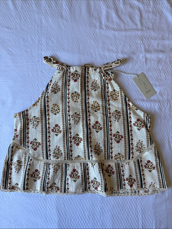 Joie Tops - Joie Cream Floral Stripe Tie-Shoulder Camisole